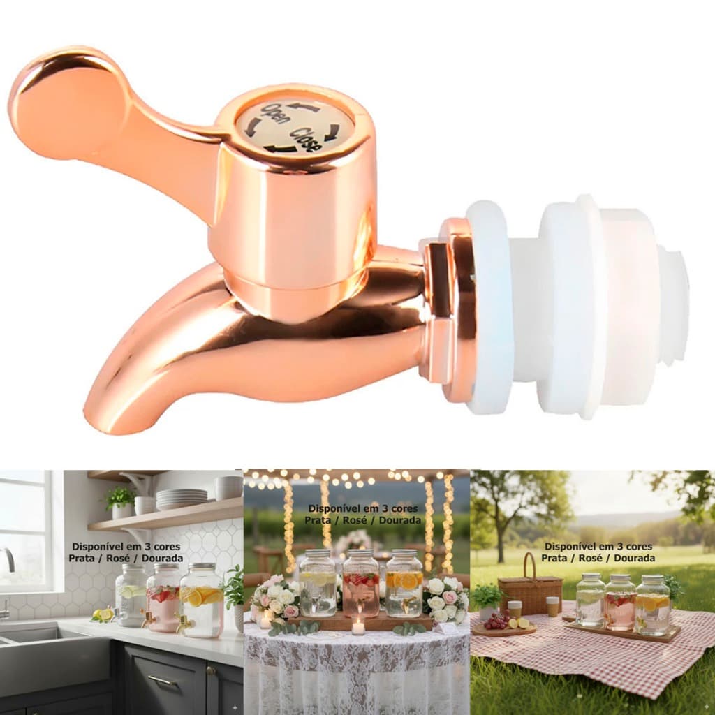 10 peças Torneirinha Reposição Cromada Para Suqueira, pingometro, refresqueira, chopeira luxo.
