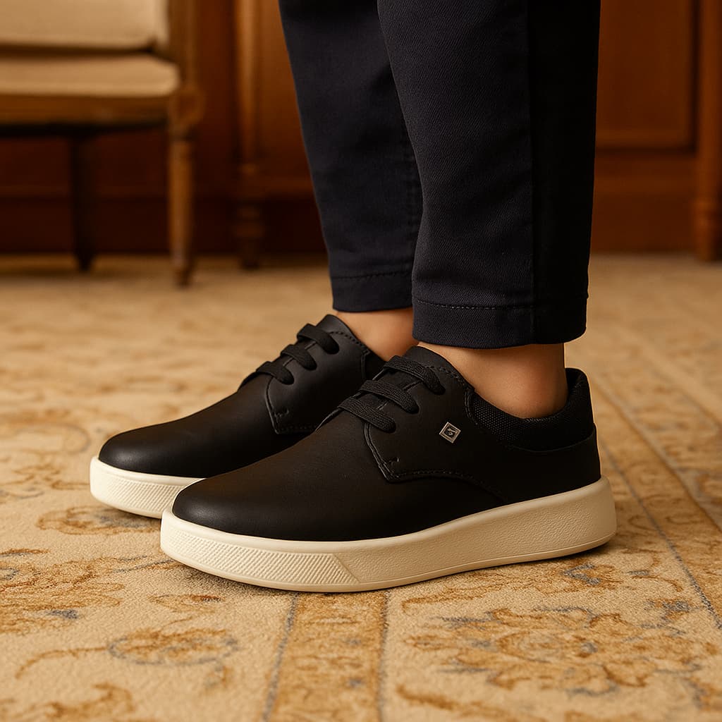 Sapato Sapatênis Com Cadarço Estilo Sport Fino Masculino Infantil Casual Dia A Dia
