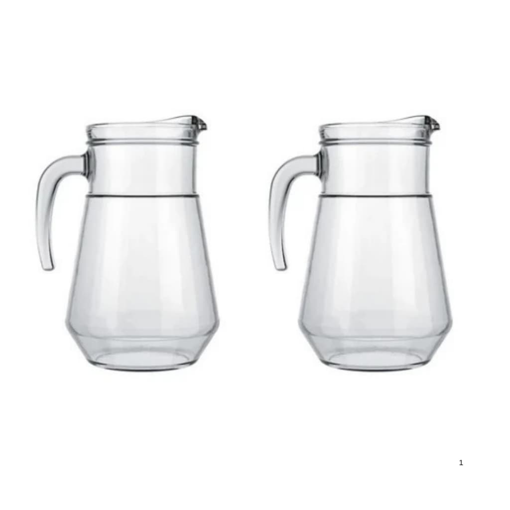 Jogo 2 Jarra De Vidro Jarra Bar Suco Agua Refri Nadir 1,5 L