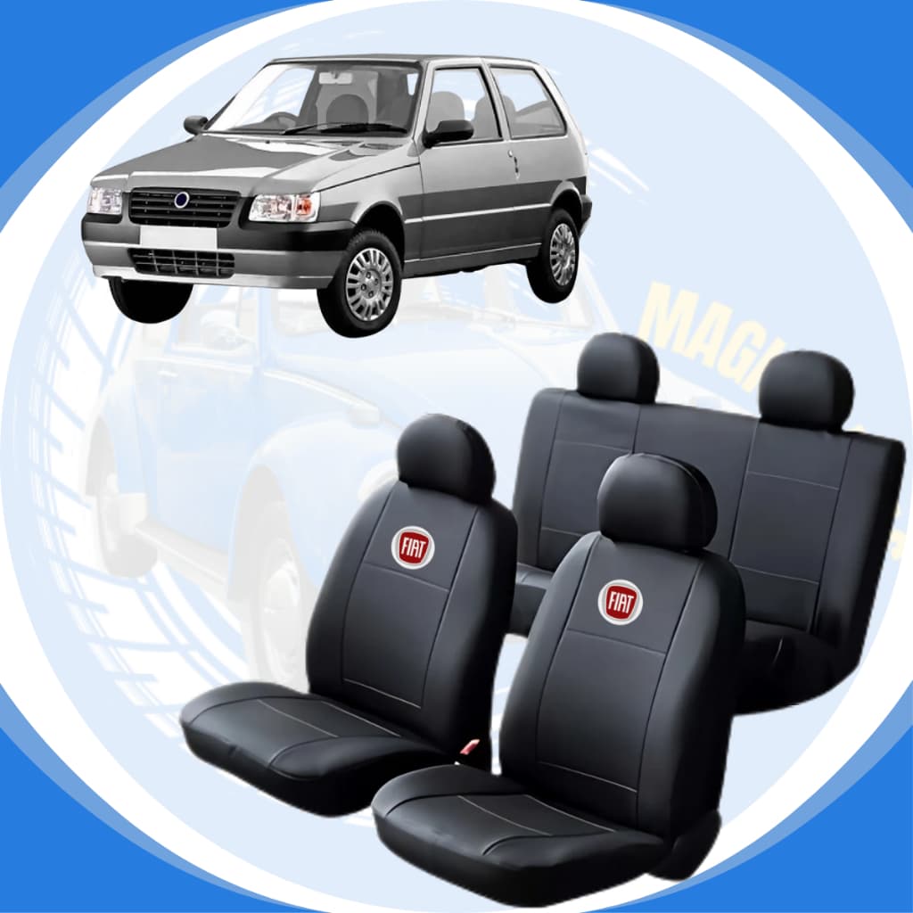 Capa De Banco De Carro Material Couro e Pluma Para FIAT STRADA CABINE DLA (3 PORTAS) E ESTENDIDA (2 PORTAS)