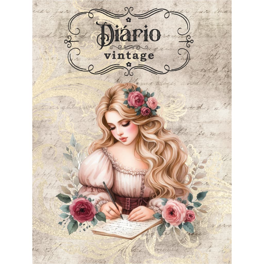 Diário Vintage II - Personalizado - Diversos Modelos de Capas - Nome gravado - Capa Dura