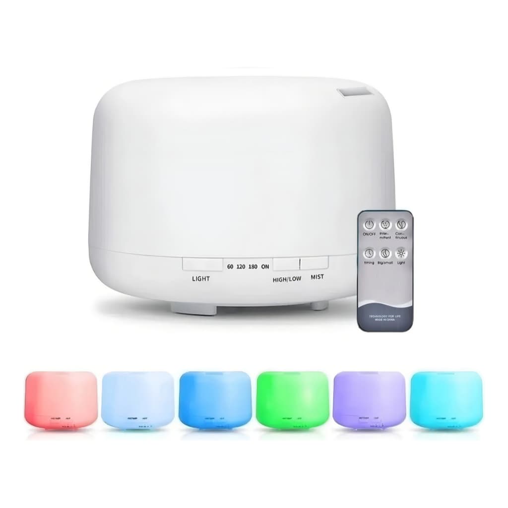 Umidificador 300ml Difusor Aromas Ultrassônico LED Silencioso Essência Ambiente