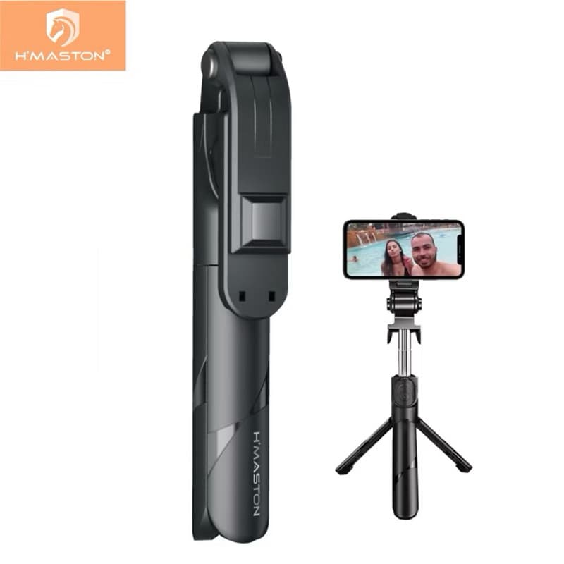 H'maston ZP-004 Bastão Pau De Selfie E Tripé Bluetooth Retrátil Portátil Com Controle Remoto