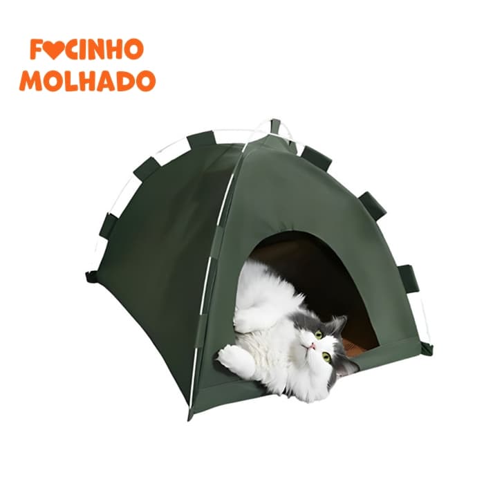 Toca para Gatos Estilo Cabaninha Barraca Dobrável para Gatinhos Cores Sortidas