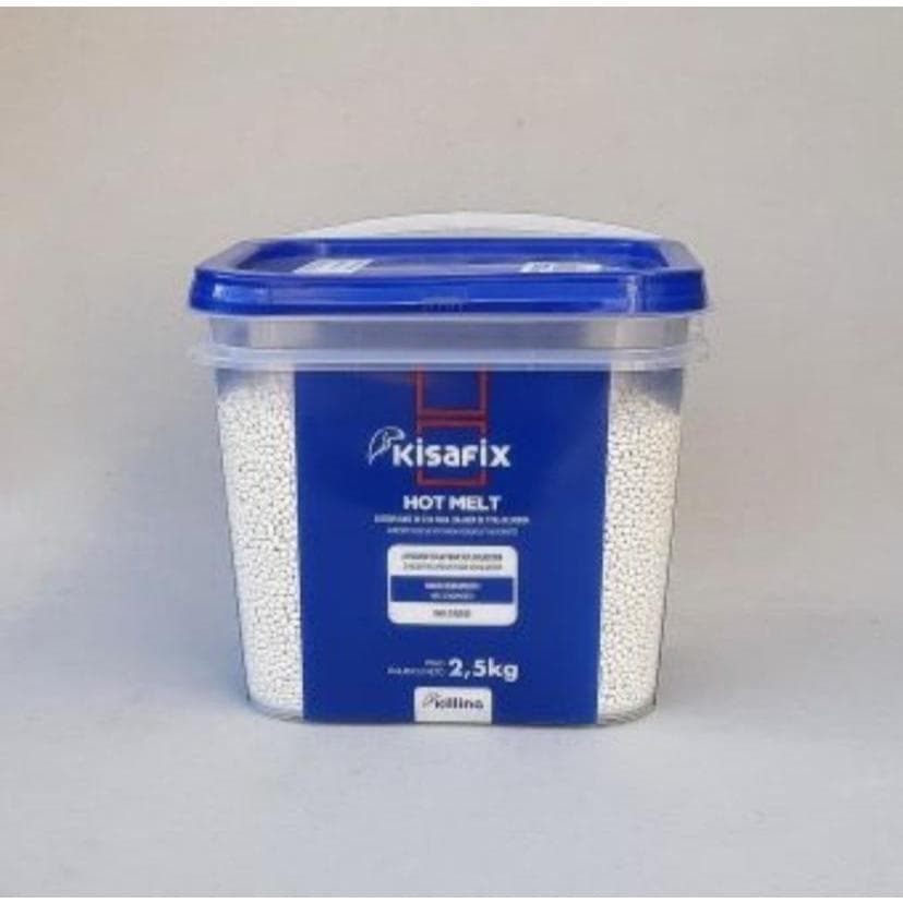 Cola Granulado Hot Melt Branca Kisafix 2,5 kg – Adesivo Granulada Termoplástico p Coladeira Borda