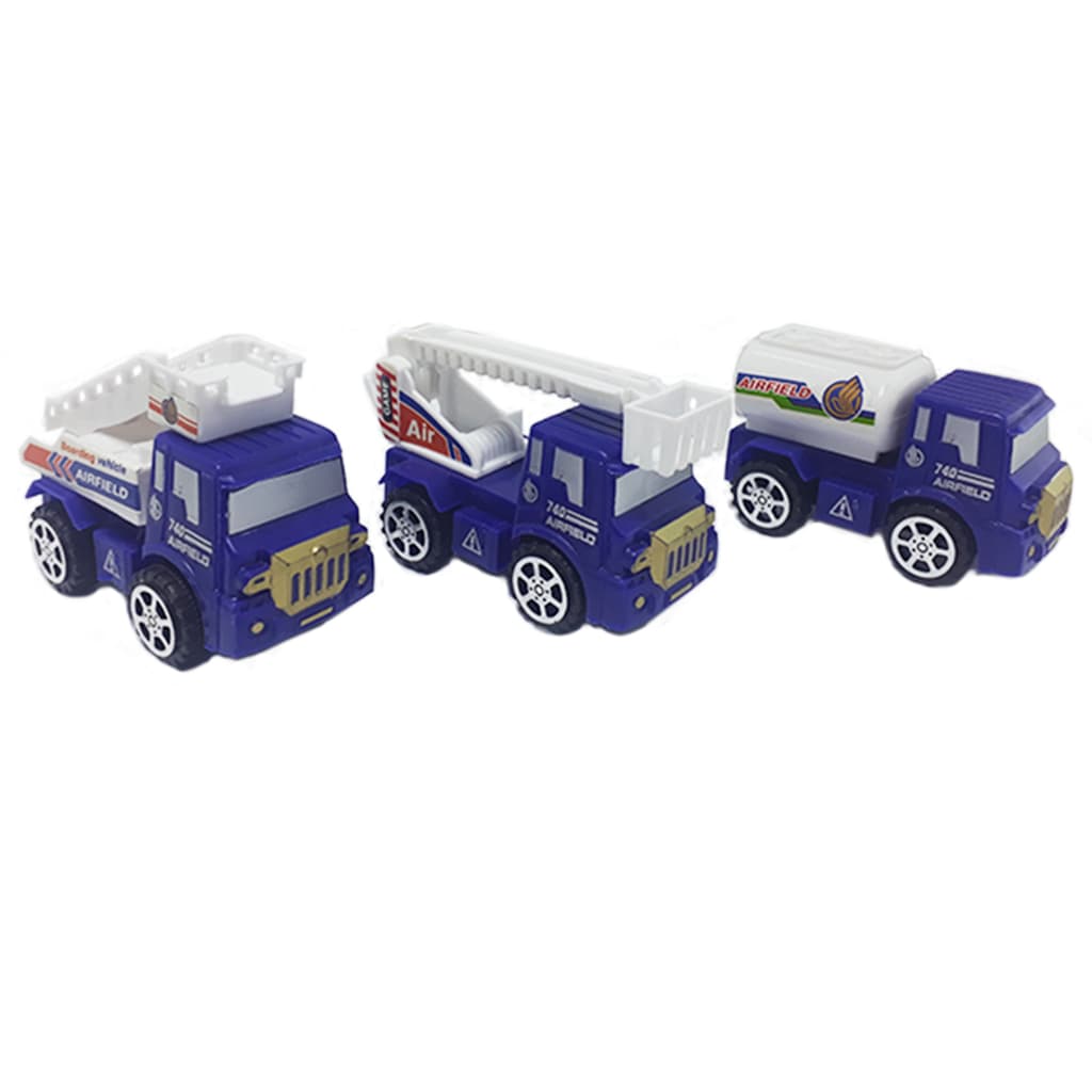 Conjunto Airport Toy com 6 Carrinhos Aeroporto – Veículos de Brinquedo Infantil