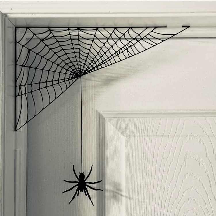 Decoração de Teia de Aranha com Aranha para Portas ou Janelas - Decoração Casa Quartos Salas etc