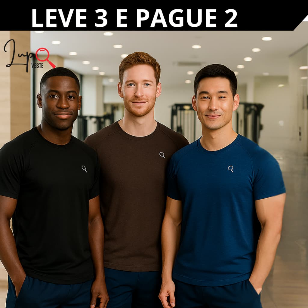 Kits 3 Camisetas Masculina Corrida Blusa Raglan Dry Fit Malha Fria Treino Leve Academia Exercício