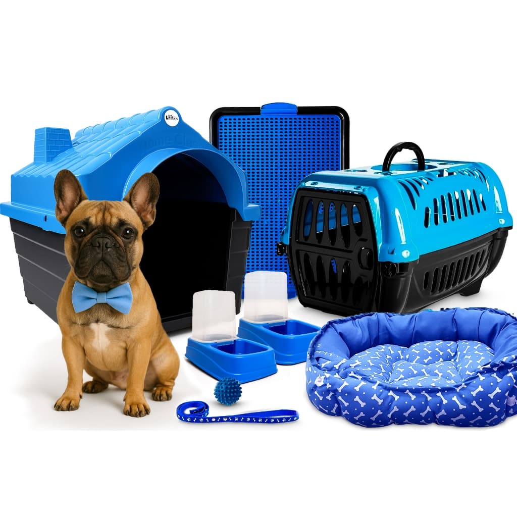 Kit Cachorro Completo Casa Caminha Sanitário Comedouro Automático Super Luxo