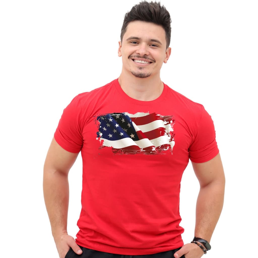 Camiseta Masculina em Algodão USA