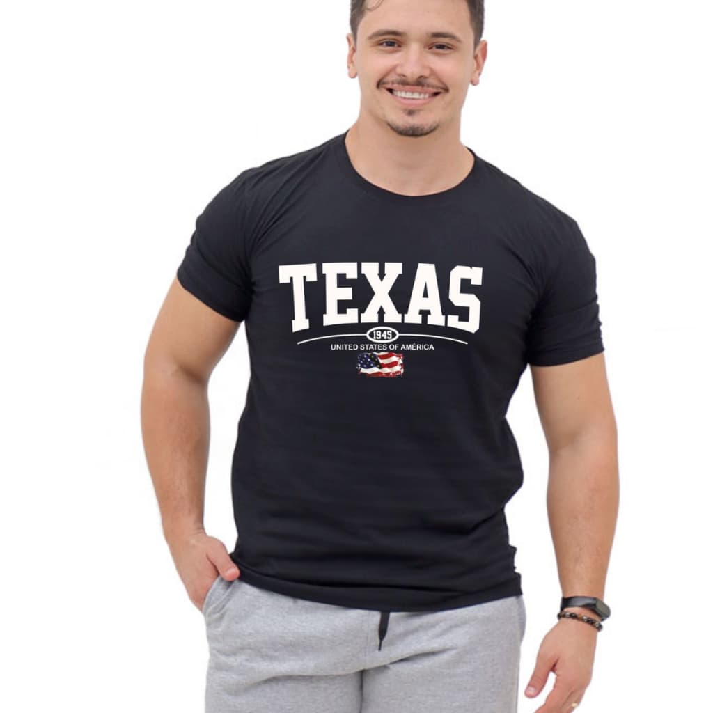CAMISETA MASCULINA CONTRY TEXAS COWBOY