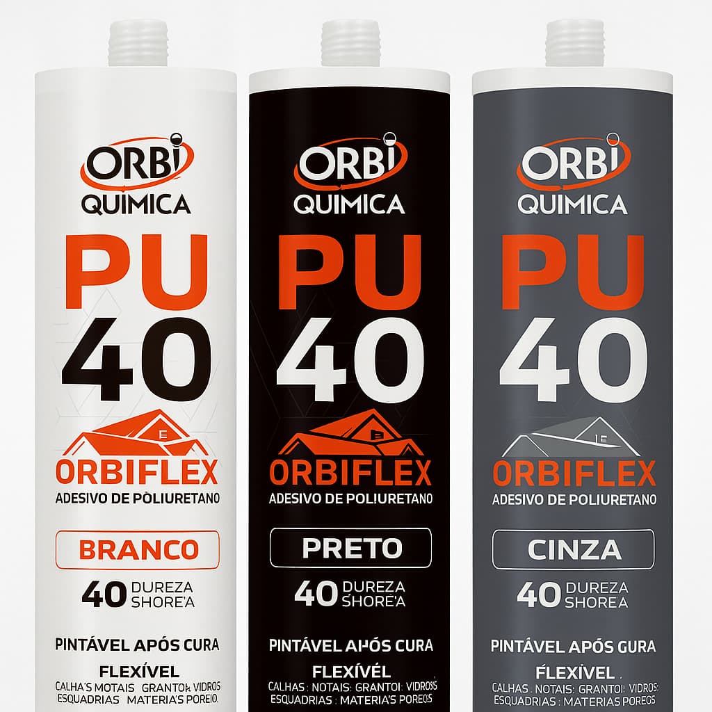 Cola Adesivo Veda Selante Pu 40 Orbiflex Uso Geral Cinza , Branco ou Preto