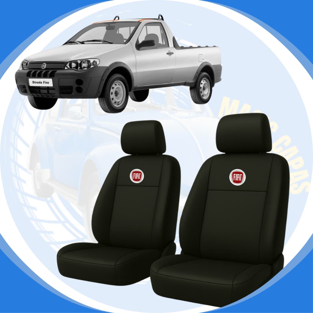 Capas para Banco Linha Fiat Fiorino Strada Cabine simples 100% Couro Universal