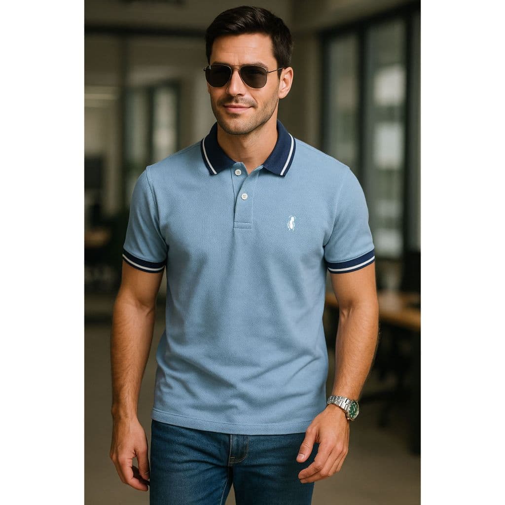Camisa Polo Azul Nobreza