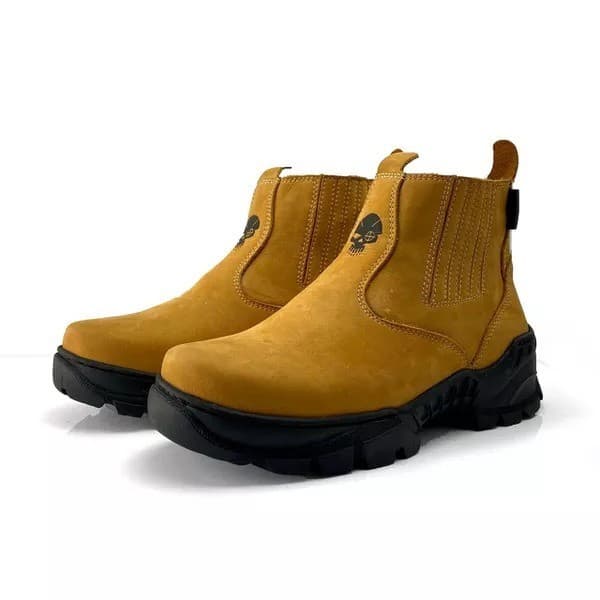 BOTINA AGRO RURAL EM COURO CAMEL ARMATA COM PALMILHA EM GEL