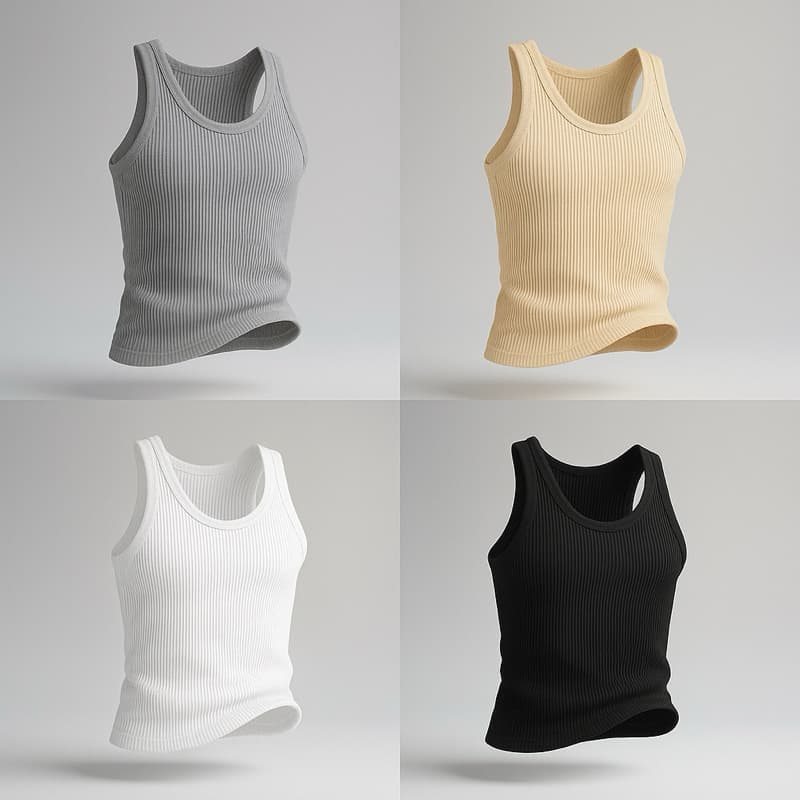Kit Regatas Masculinas em Algodão Canelado Estilo Americano Fechado com Conforto e Alta Qualidade
