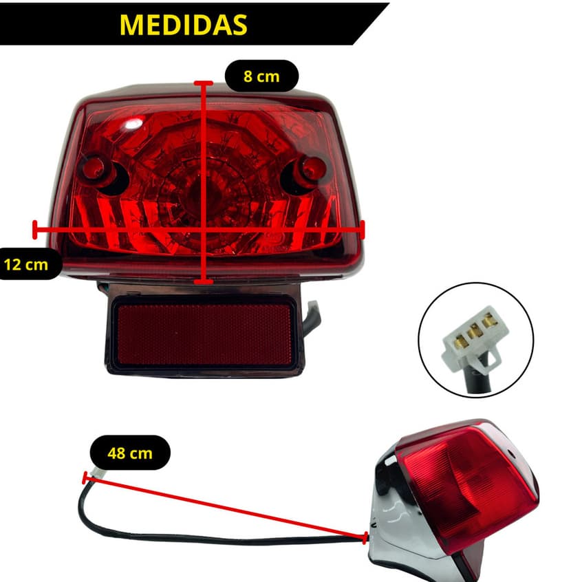 Lanterna Intruder 125 2012 até 2017 Suzuki Traseira