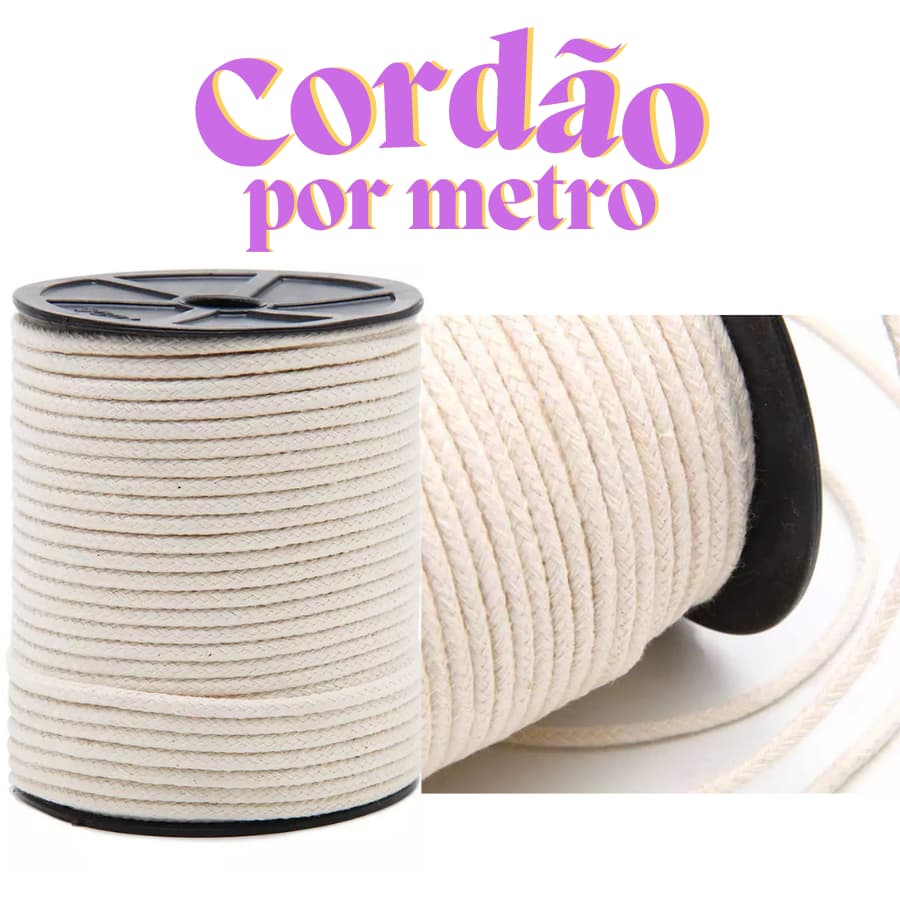 2M, 5M, 10M Cordão Cru e Colorido metro São José com Alma