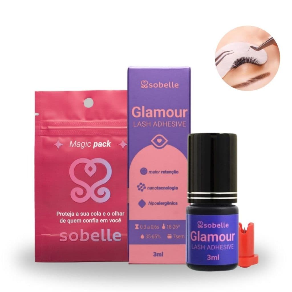 Cola Adesivo Glamour Nanotechnology Sobelle 3ml Para Extensão de Cílios