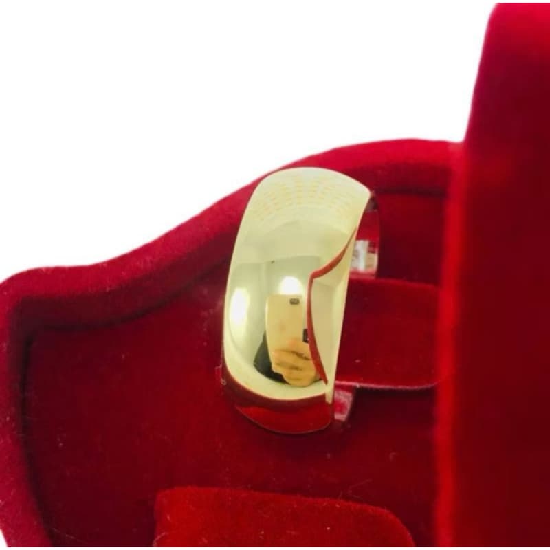 Aliança de Tungstênio Banhado a Ouro 18K
