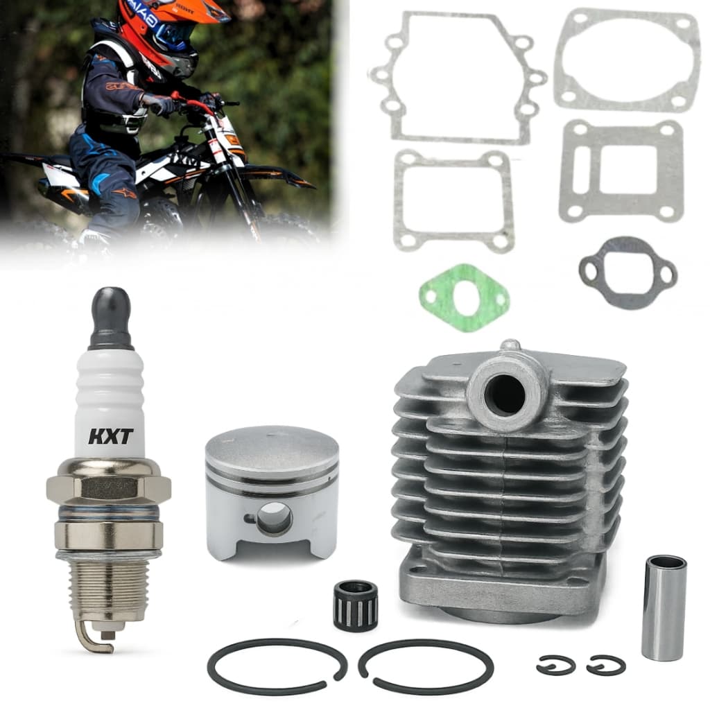 Cilindro pistão jogo de juntas + vela 44mm mini moto 49cc 2t