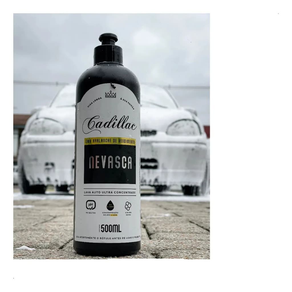 Nevasca Lava Autos Neutro Ultra Concentrado Diluição 1:1600 500ml Cadillac