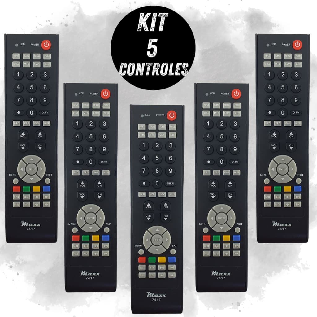 Kit 5 e 10 Controles Remoto para TV LCD / LED SEMP Toshiba LC2655WDA / LC3255WDA / LC4055FDA - 7417