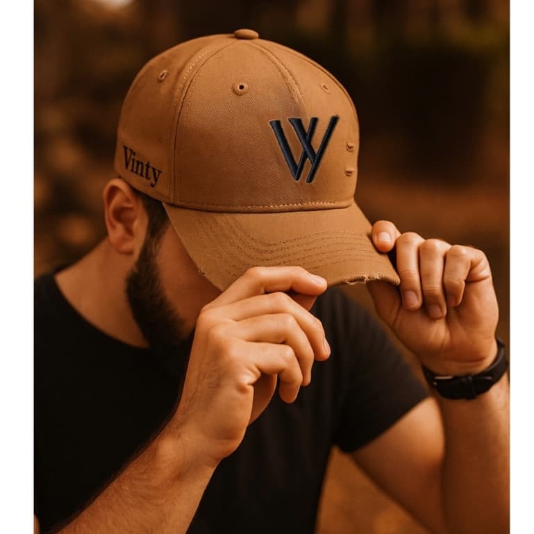 Boné VINTY ORIGINAL Destroyed Fecho Fitão Chapéu Unissex Casual Rasgado
