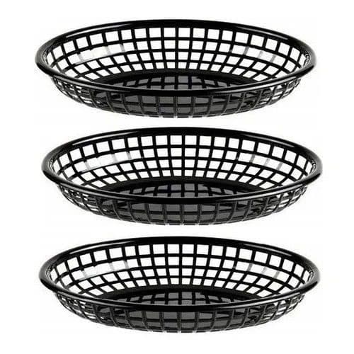 Kit Cestinha Organizadora Oval para Servir Lanches Bar Pastelaria Fritas Porções