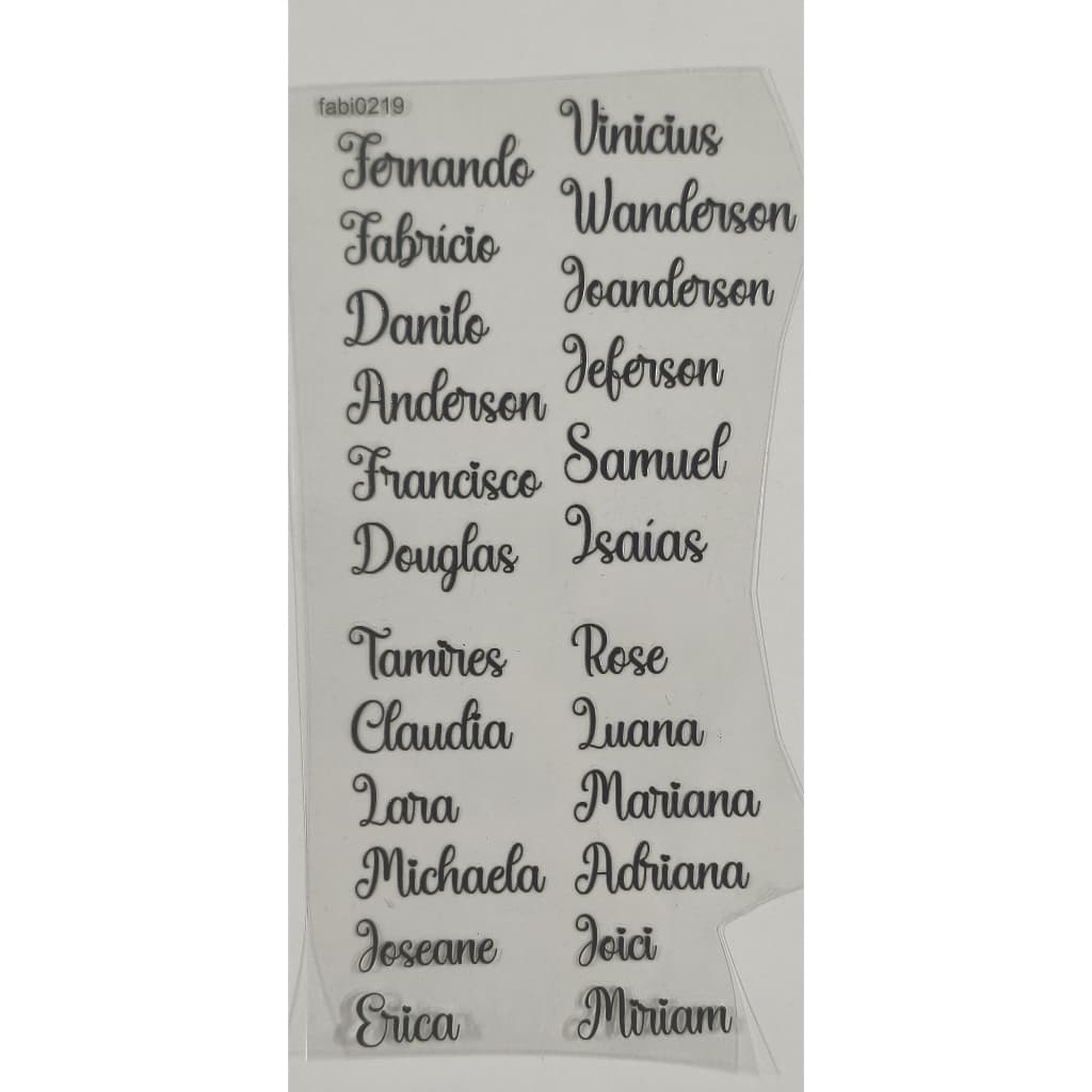 Nomes PERSONALIZADOS - para superficies rígidas