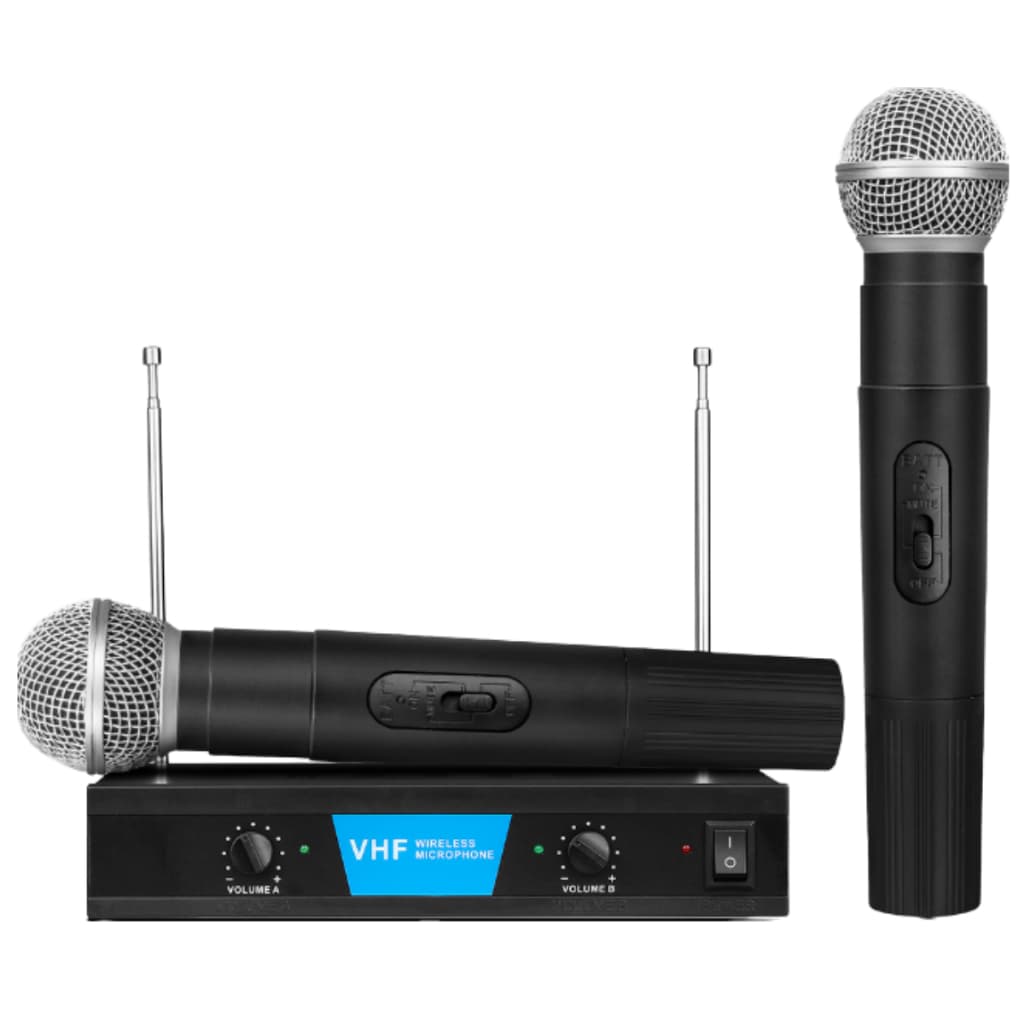 Microfone Sem Fio  Dinamico Profissional Sem Ruidos Duplo Para Igreja Festas Karaokes Eventos Nfe