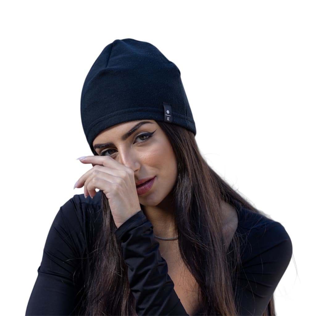 Touca Maktub Next em Fleece Térmico Preto Tamanho Único Unissex
