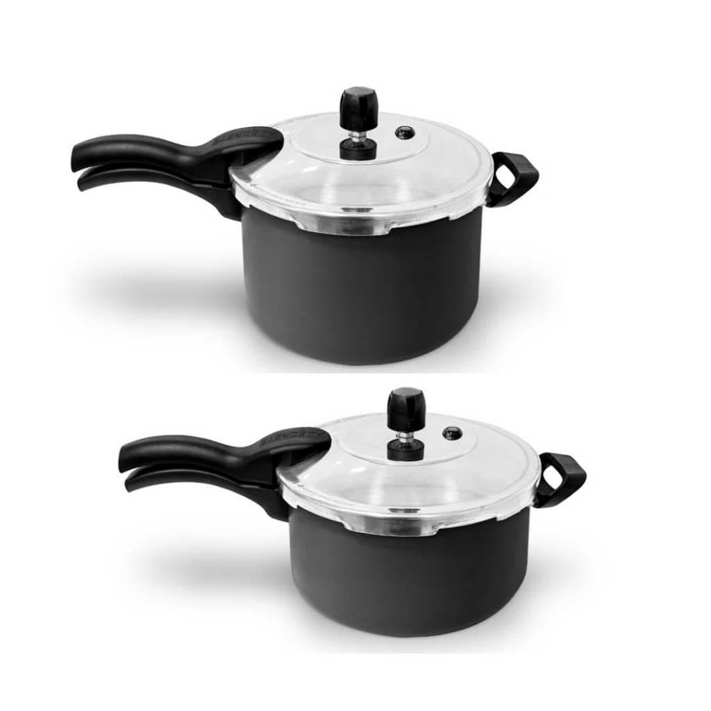Conjunto Panela De Pressão 4,5l + Panela de Pressão 3l Teflon Fechamento Externo