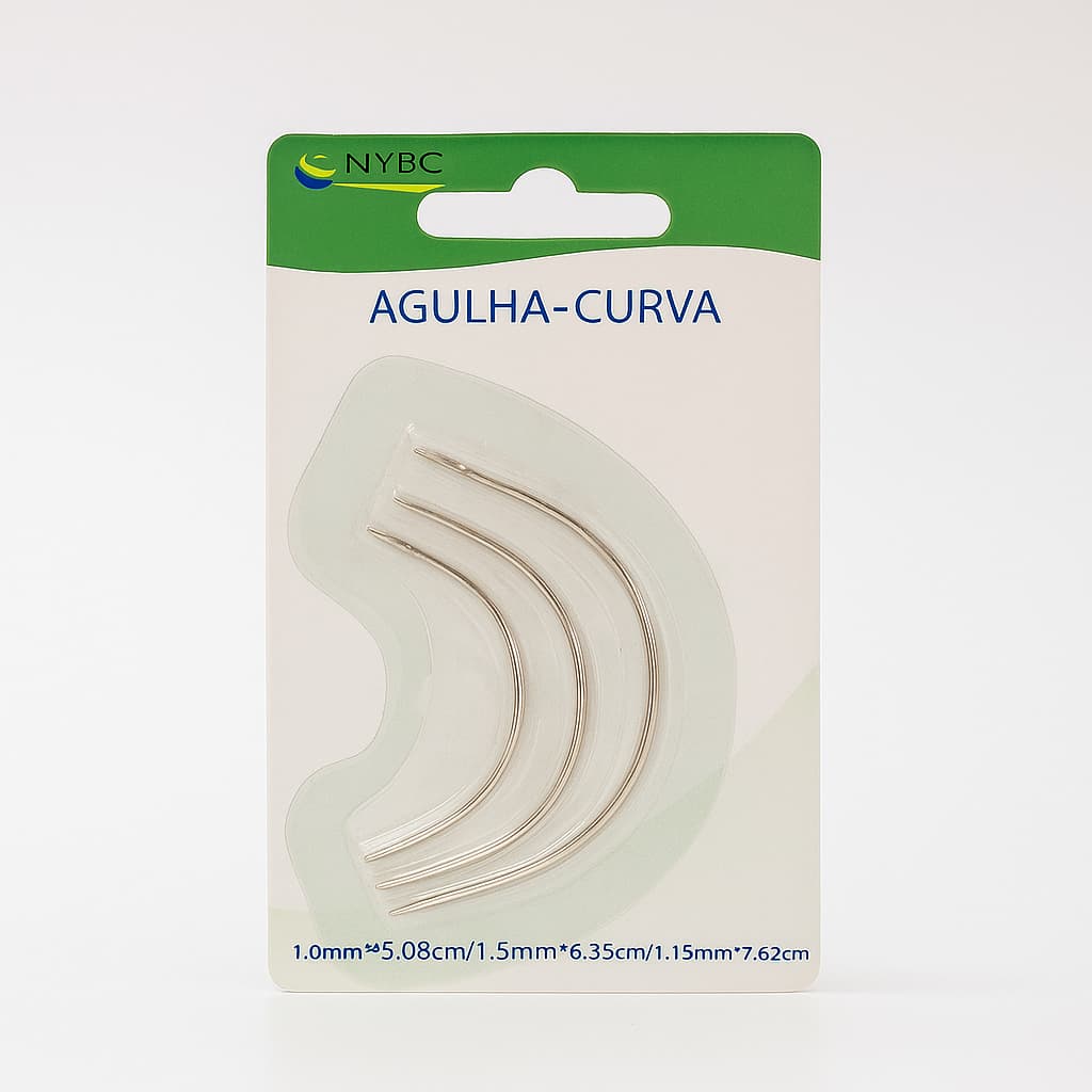 Kit 3 Agulhas para Entrelace Curva– Resistentes, Práticas e de Fácil Uso