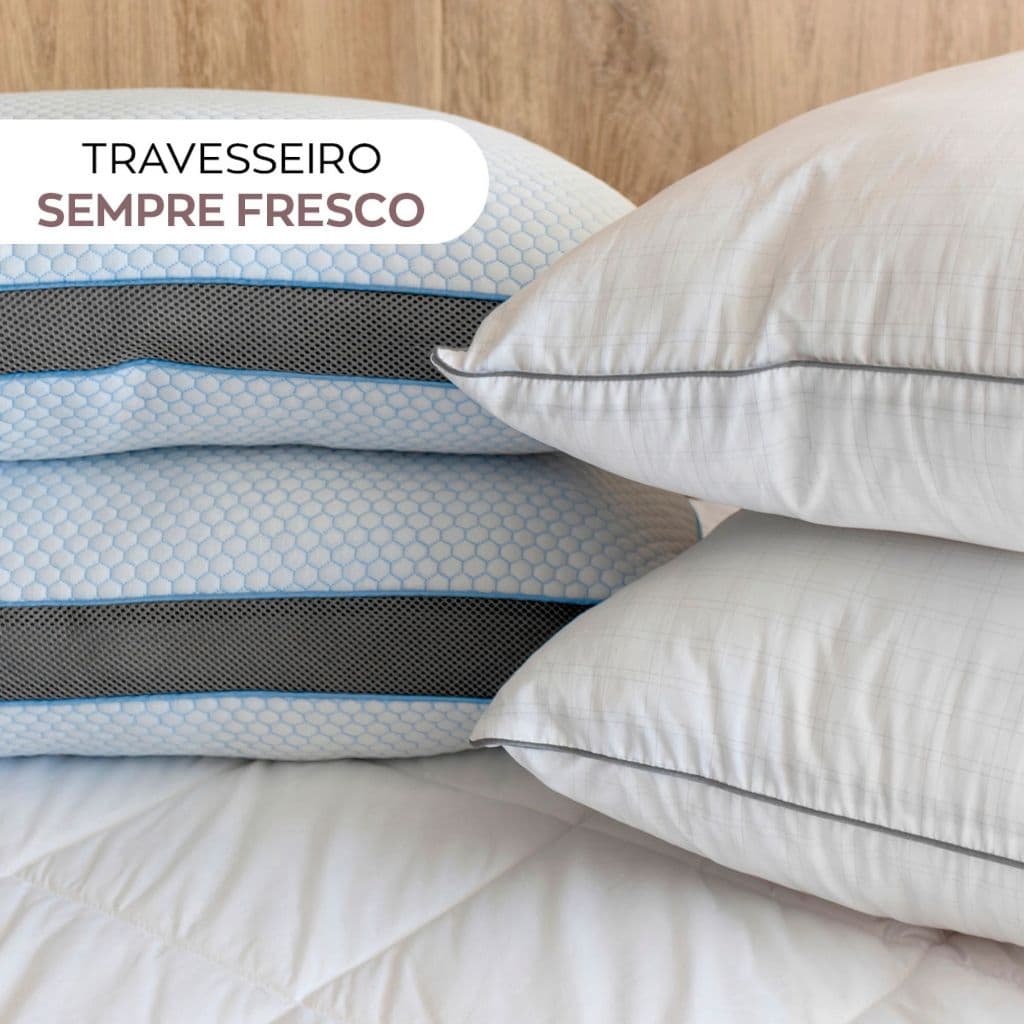 Travesseiro Ortopédico 50x70cm Sempre Fresco com Lombada 5cm – Camesa