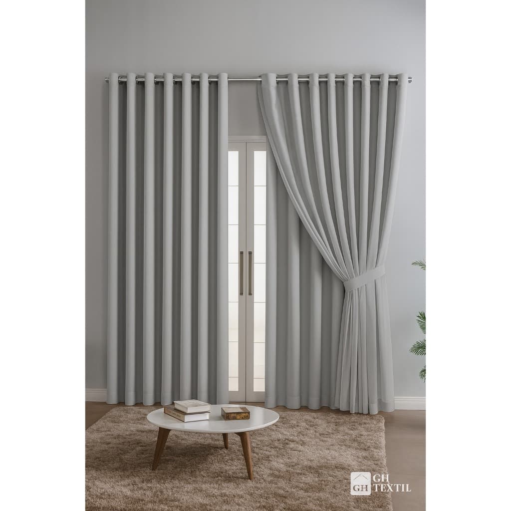 Cortina 4,00m x 2,80m Voil com Forro Microfibra | Sofisticação para Sala e Quarto Aconchegante