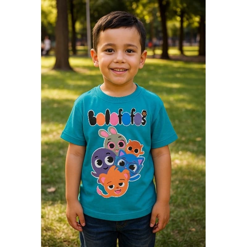 Camiseta Infantil Bolofofo Desenho Manga Curta 100% Algodão