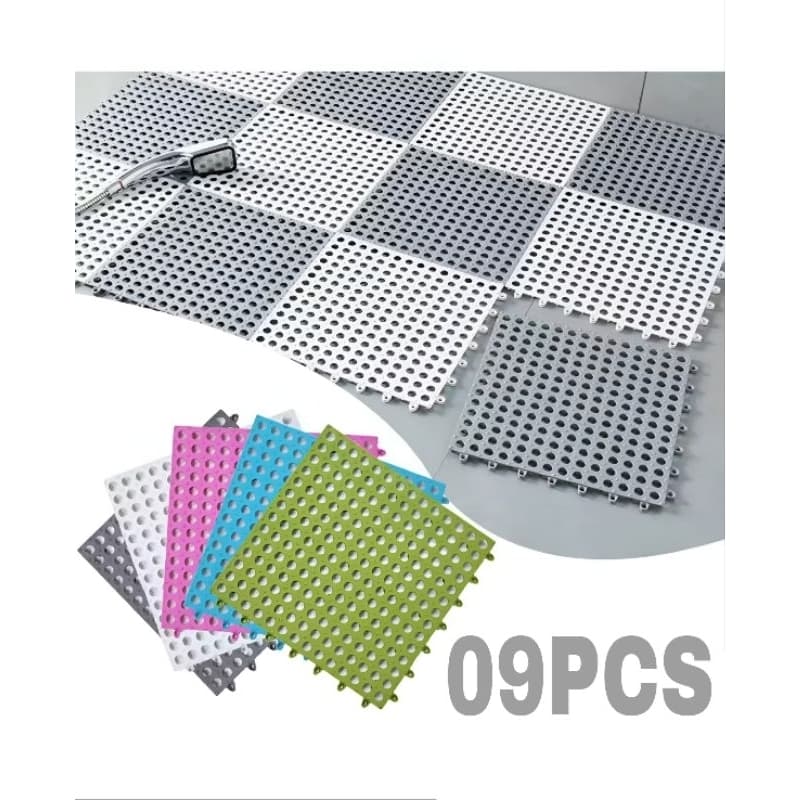 kit 09 tapete modular antiderrapante banho Box - 0,90m x 0,90m