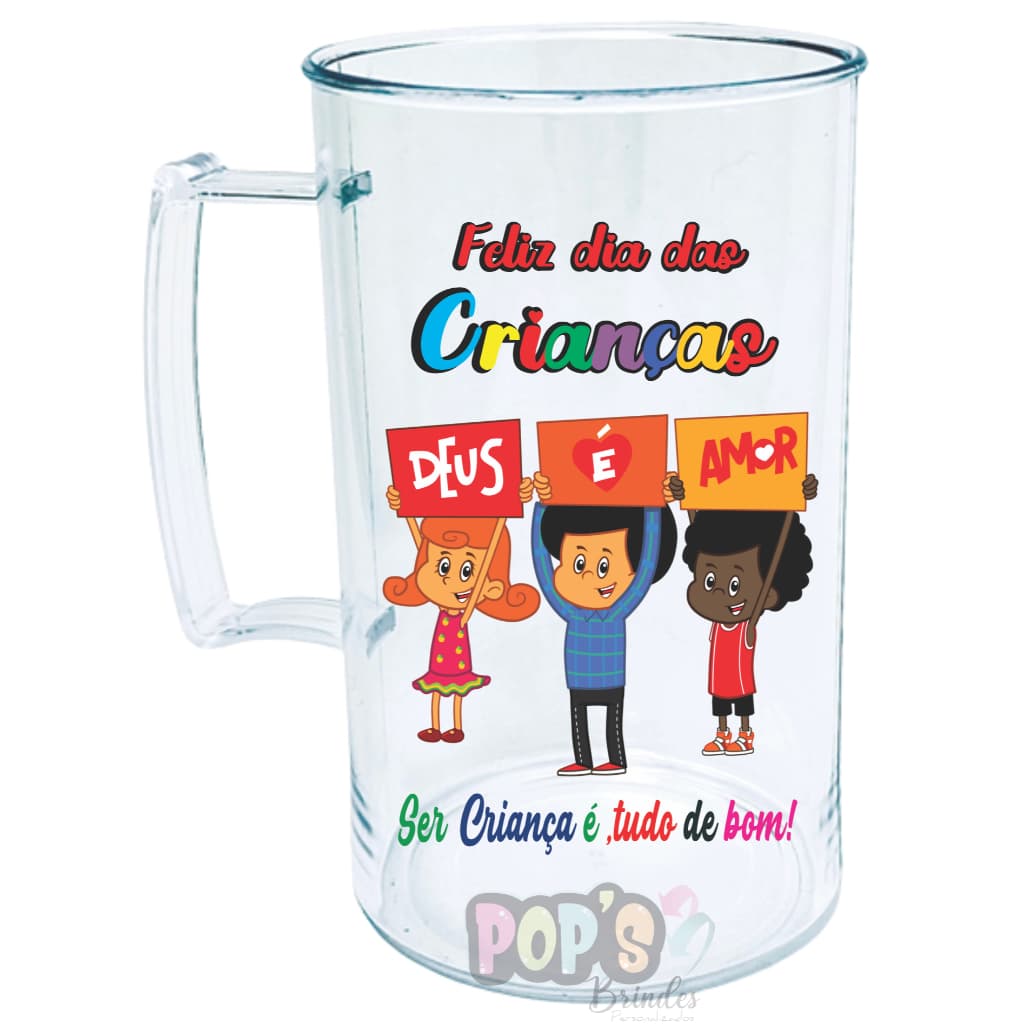 Kit 55 Canecas 300ml Dia das Crianças