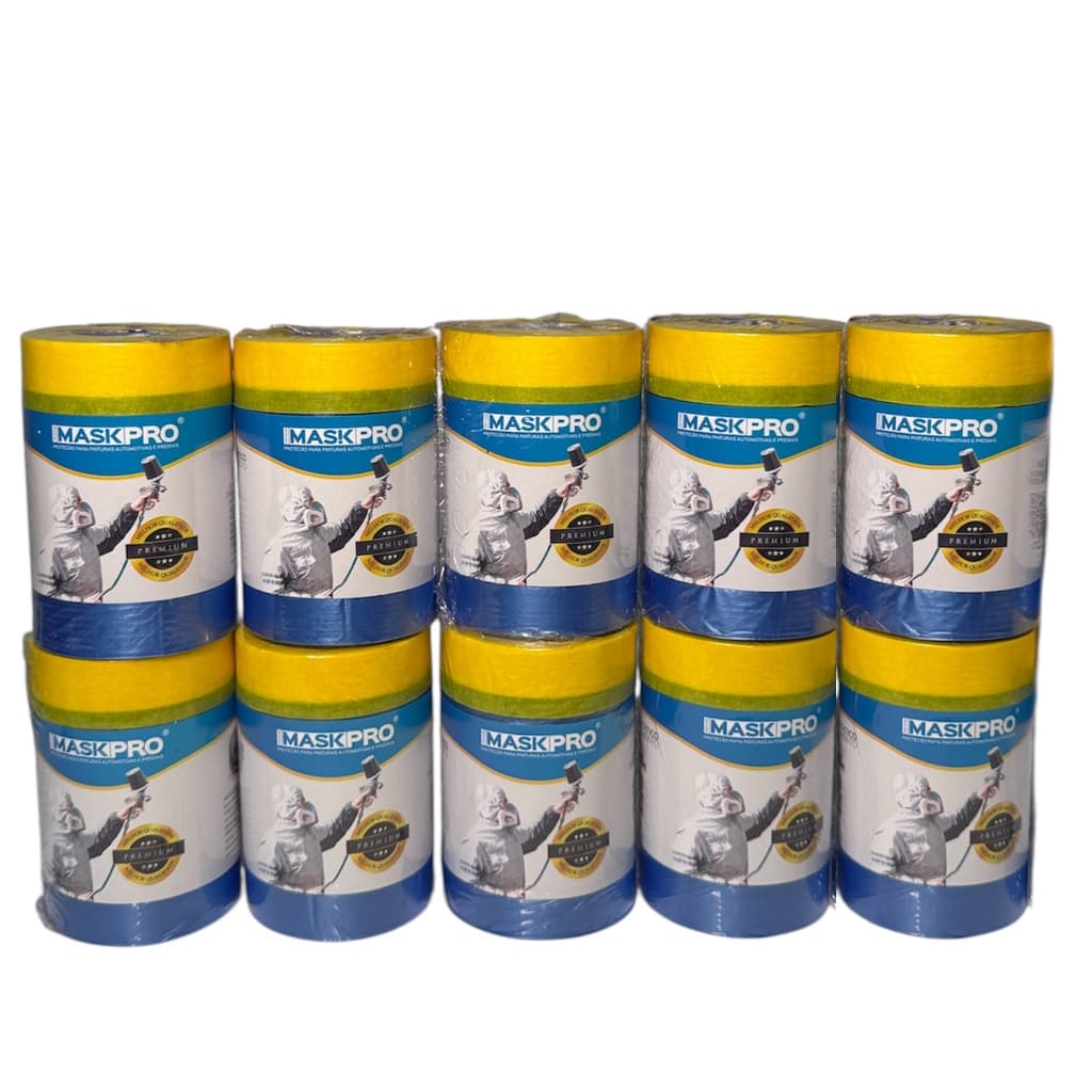 Kit Filme Eletrostático de Mascaramento com Fita Crepe 45cm X 20m - 2 a 10 unidades