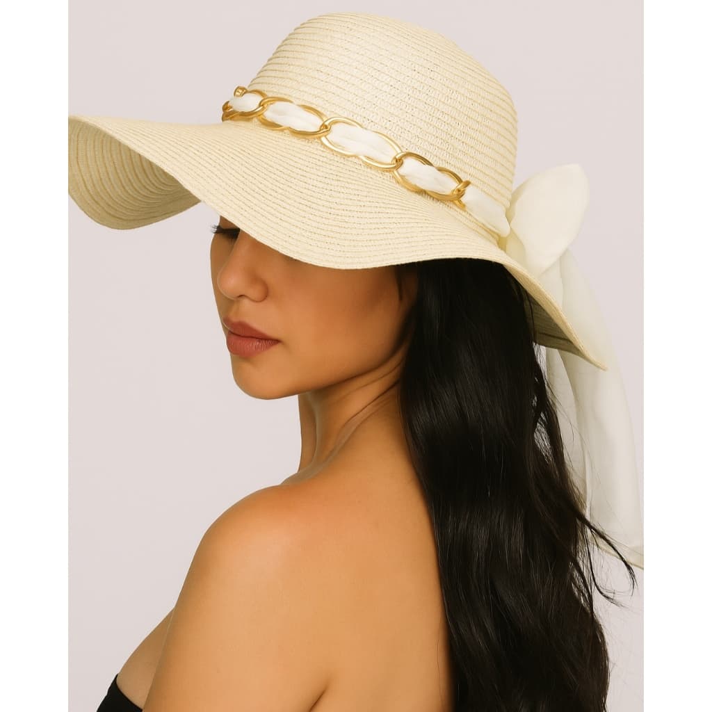 Chapeu De Praia  Feminino Sombreiro Palha Viseira