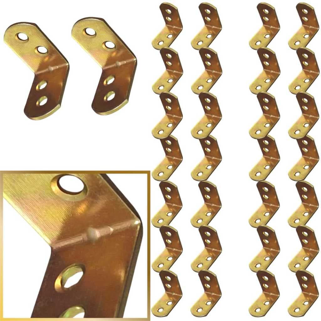 Kit Cantoneiras 3x3 Cm L Reforço Moveis Cama Cadeira 3 X 3 + Parafusos Bicromatizado