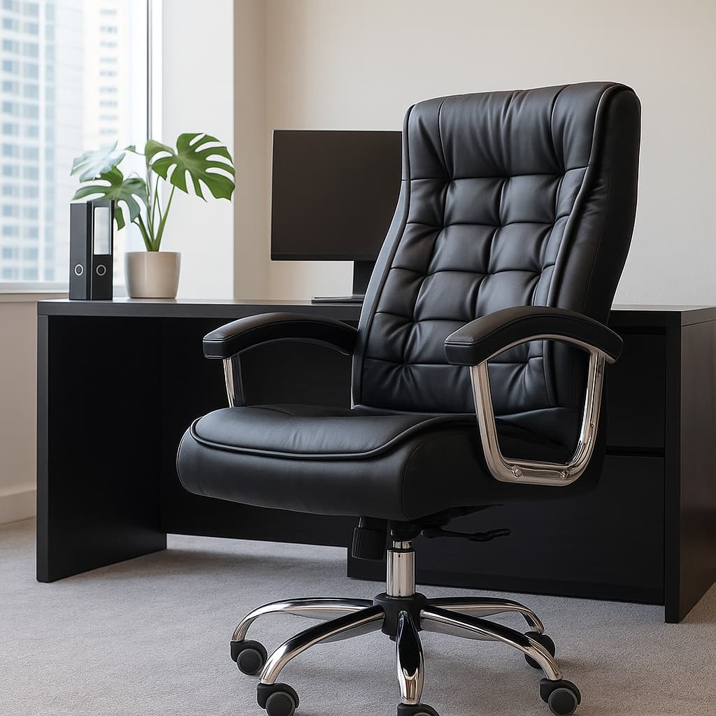 Cadeira Presidente Luxo Premium Ergonômica de Escritório Reclinável Confortavel