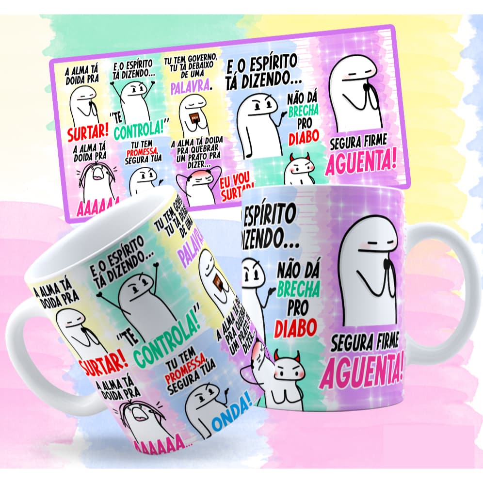 Caneca de Porcelana Flork gospel Branca 325ml | Personalizada para Empresas, Eventos e Presentes