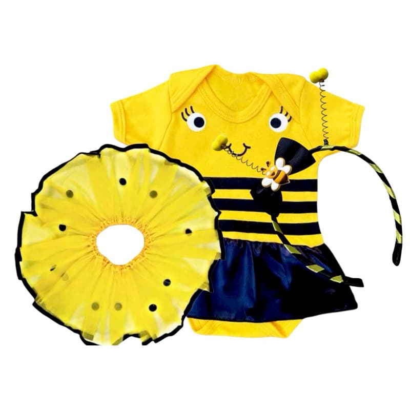 Kit Body Bebê  Abelhinha / Tule/ Arco - Escolha