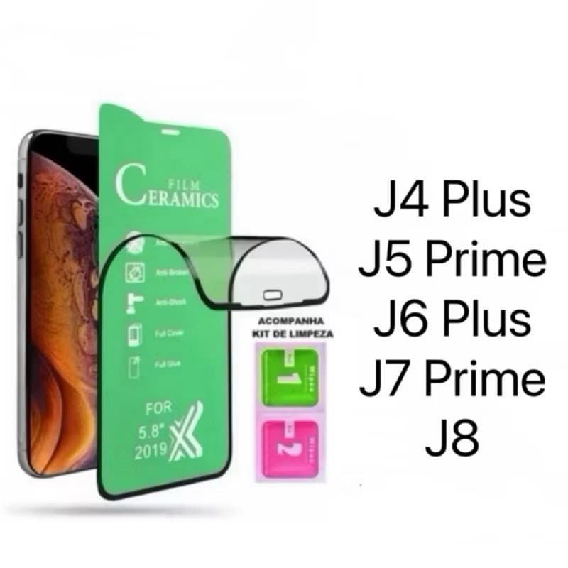 Película Cerâmica 9D 3D Gel Hidrogel Flexíve Para Samsung Galaxy J4 Plus J5 Prime J6 Plus J7 Prime J8 J6 J7