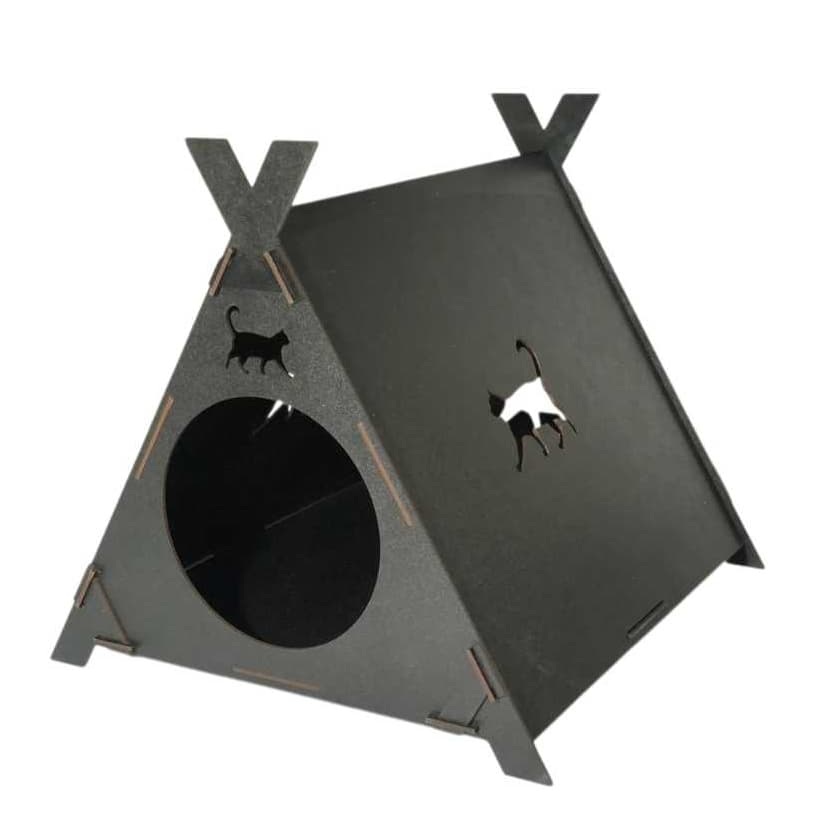 Casinha para Gatos MDF Toca Estilo Toquinha Refúgio Felino Cabaninha para Gatinho