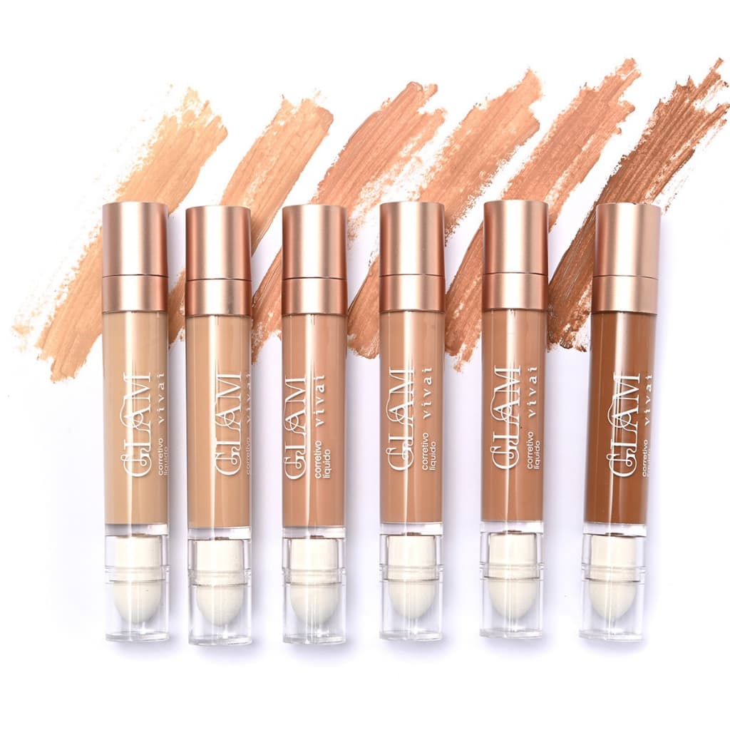 Corretivo Líquido Vivai Glam Alta Cobertura – Cores 7 ao 12