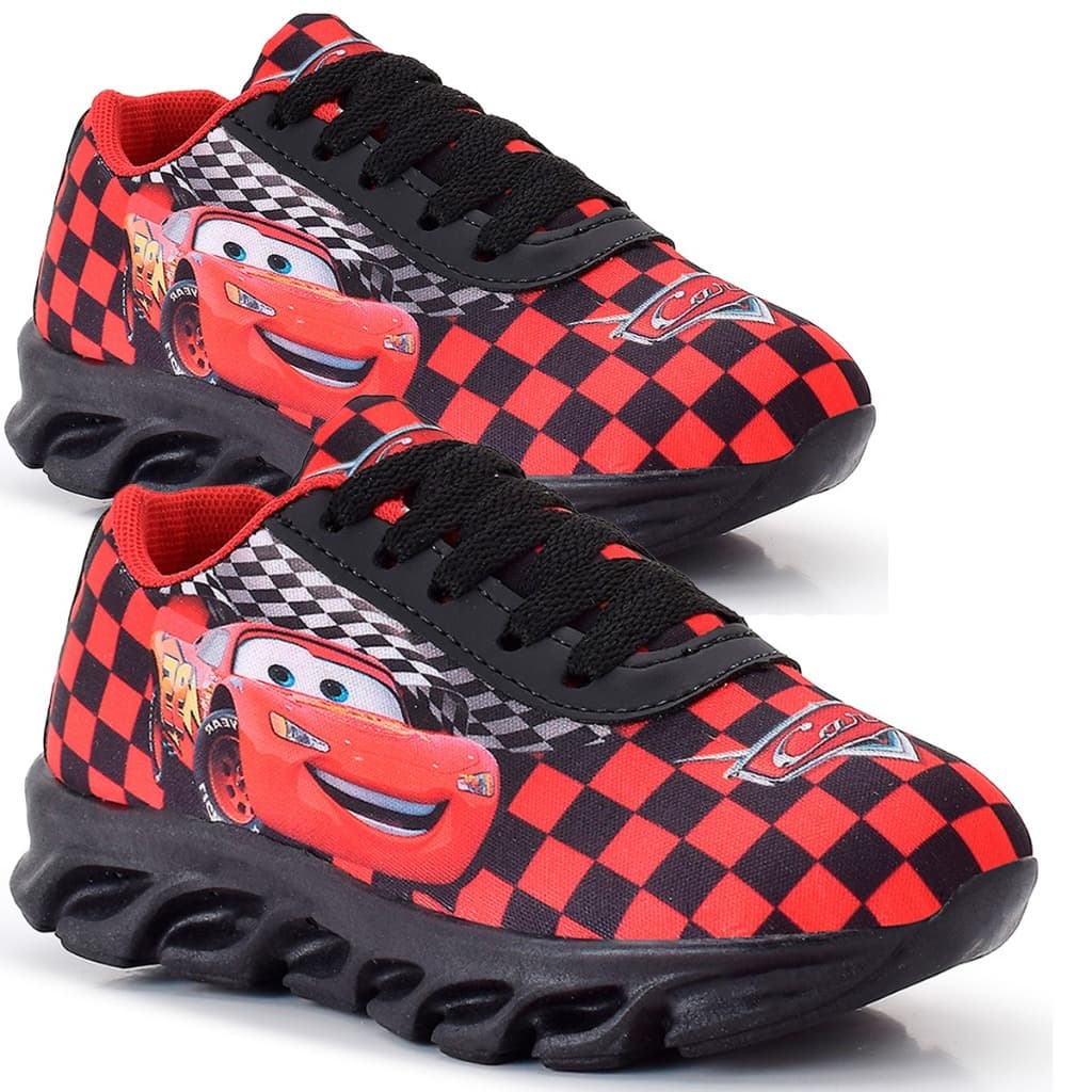 Kit 2 Tênis Infantil Relâmpago Mcqueen Menino Super Macio e Leve