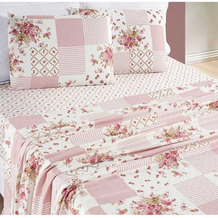 Jogo de Cama Lençol Queen Kit 4 peças com eslastico,  estampado 150 Fios Toque Macio! ENVIO RAPIDO!